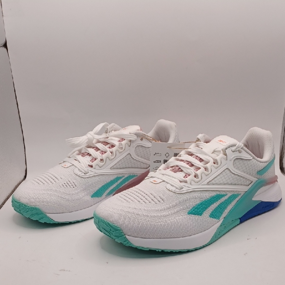 NEW Reebok Nano X2 Sneaker-White/Blue/Purple Women Size 5US GY2286 (Damaged Box)